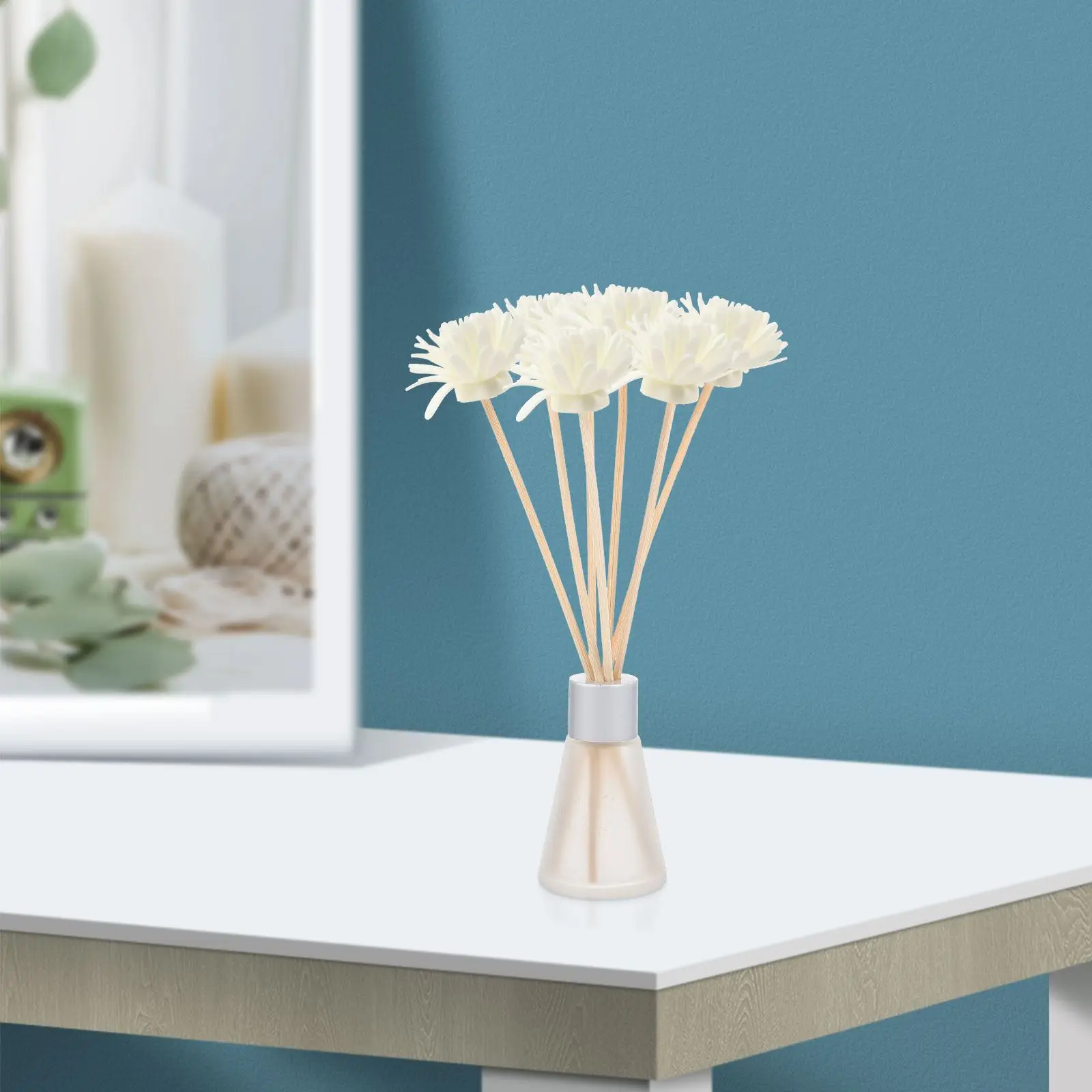 Chrysanthemum Aroma Diffuser Rattan Reed Stick Reed Diffuser Straight Oil Reed Diffuser Aroma for Office Bathroom Home fragrance