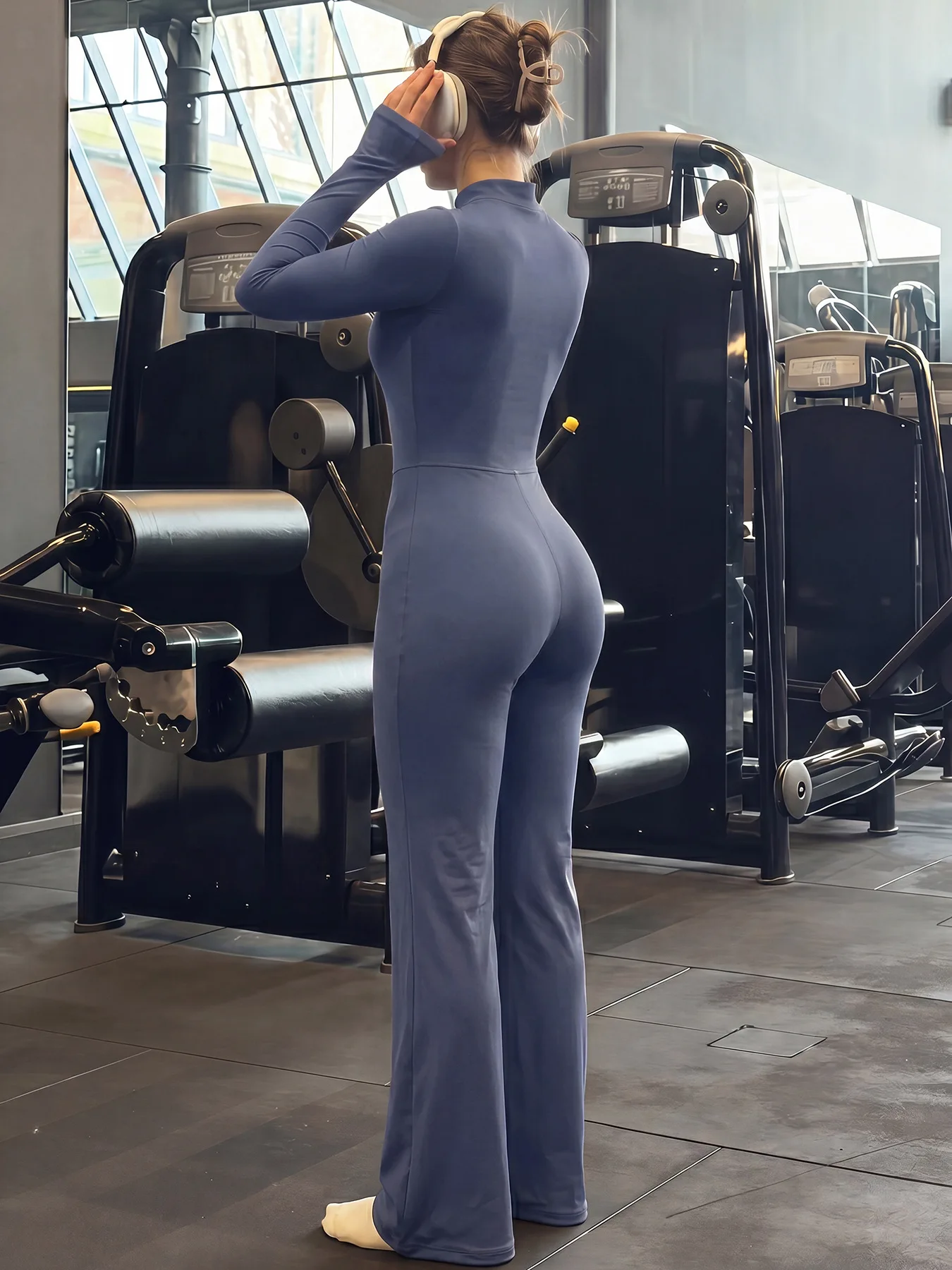 Elegant Zip-up Solid Jumpsuits - огляд і ціна Yoga Overall Fitness