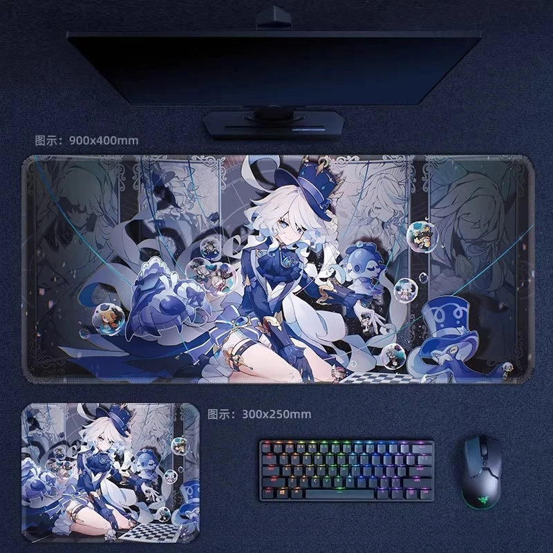 

Furina Anime Genshin Impact Game Mousepad Accessories Keyboard Mouse Pad Laptop Mouse Mat Carpet