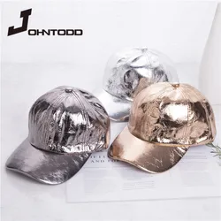 2021 Fashion Pop Fashion  Man Woman Gold Silver Champagne Sparkling Snapback Hats Unisex Outdoors Baseball Cap Gorro Adjustable