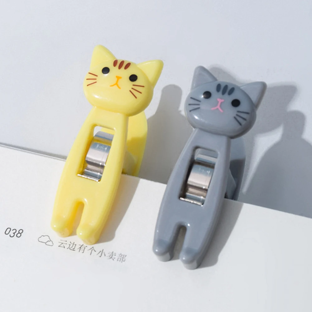 

6X Sealing Clip Food Press Sealing Clip Portable Storage Cartoon Cat Snack Sealing Clamp Plastic Tool Multifunction Accessories