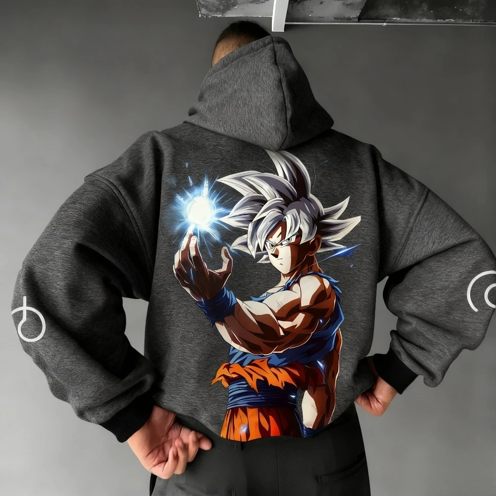 Dragon Ball Hoodie Musim Gugur/Dingin Baru Anime Co-branded Pria dan Wanita Longgar Kasual Hip-hop Amerika Sweater Atasan Orang Tua-Anak