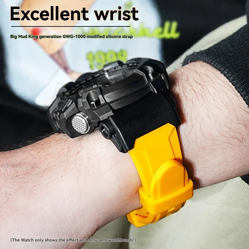 GWG-1000 Silicone Watch Band Men Sports For Casio G-SHOCK 5463 First Generation GWG-1000GB-1A/4a Modified Resin Strap Bracelet
