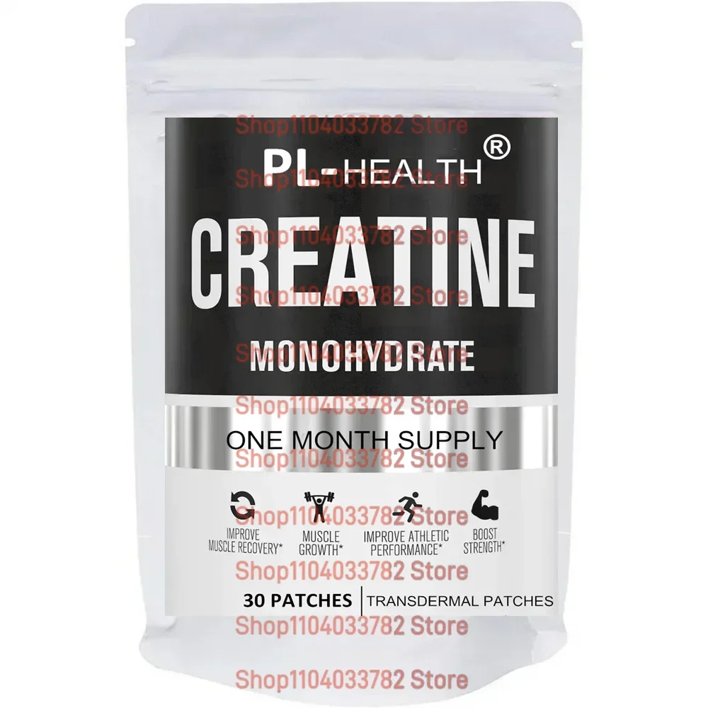 Creatine Monohydrate Transdermal Patches for Muscle Growth, Increased Strength, Enhanced Energy Output 30 Patches