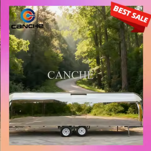 European-style camping - Trailer mobile camping vehicle travel trailer for camping on land, caravan trailer for sale