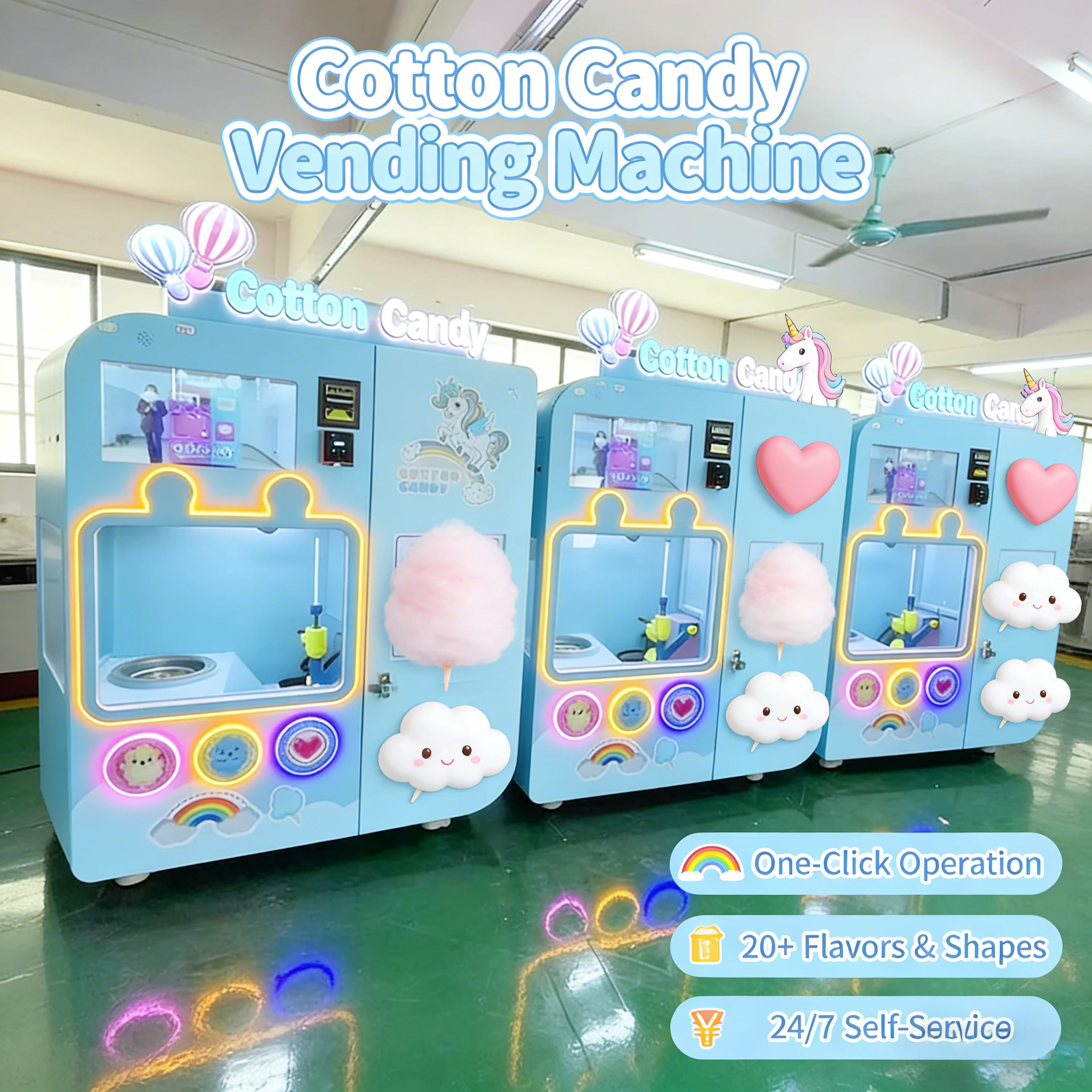 Customized Automatic Cotton Candy Vending Machine - Exceptional Performance And Efficiency For Your Business