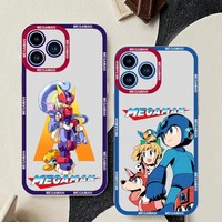 Rockman Megaman Game Phone Case For iPhone 11 12 Mini 13 14 15Pro Max Transparent Shell