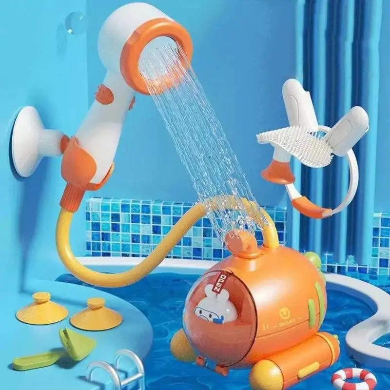 Baby Bath Electric Submarine Toys Shower Sucker Interactive Play Spray Bathtub Water Toys Sprinkler Baby Shower For Kids