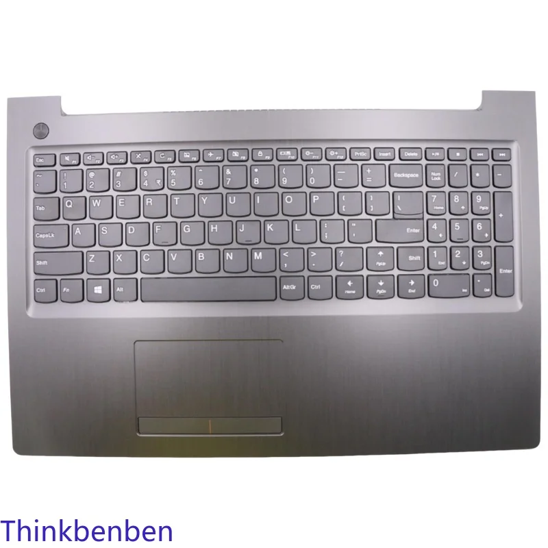 Capa superior para teclado preto em inglês dos eua, capa para descanso de mãos para lenovo ideapad 510 15 310 15 15ikb 15isk 15iap 15abr 5cb0l35926