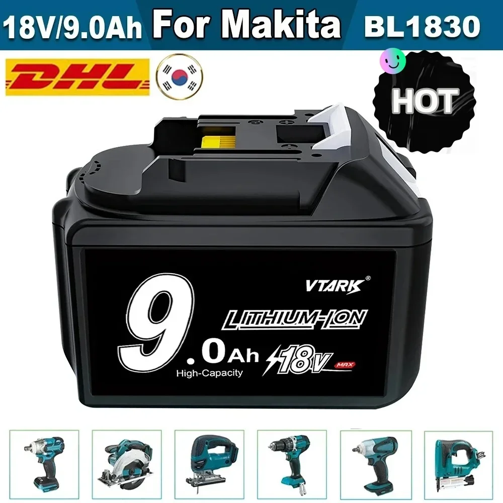 

New Makita 18V 9000mAh Battery BL1830 BL1830B BL1840 BL1840B BL1850 BL1850B Rechargeable Battery Indicator LED