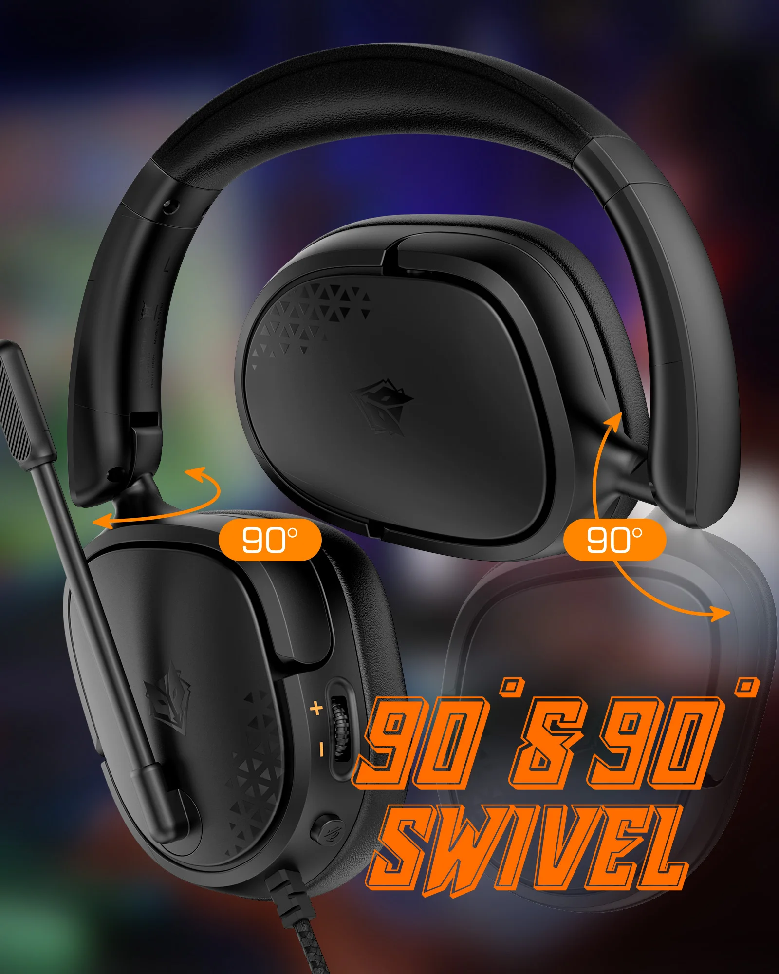 سماعة الألعاب NUBWO HG04L مع ميكروفون لجهاز PS5/PS4، Xbox Series X | S/Xbox One، مقبس سويتش 250 جرام خفيف الوزن 3.5 ملم للألعاب والعمل