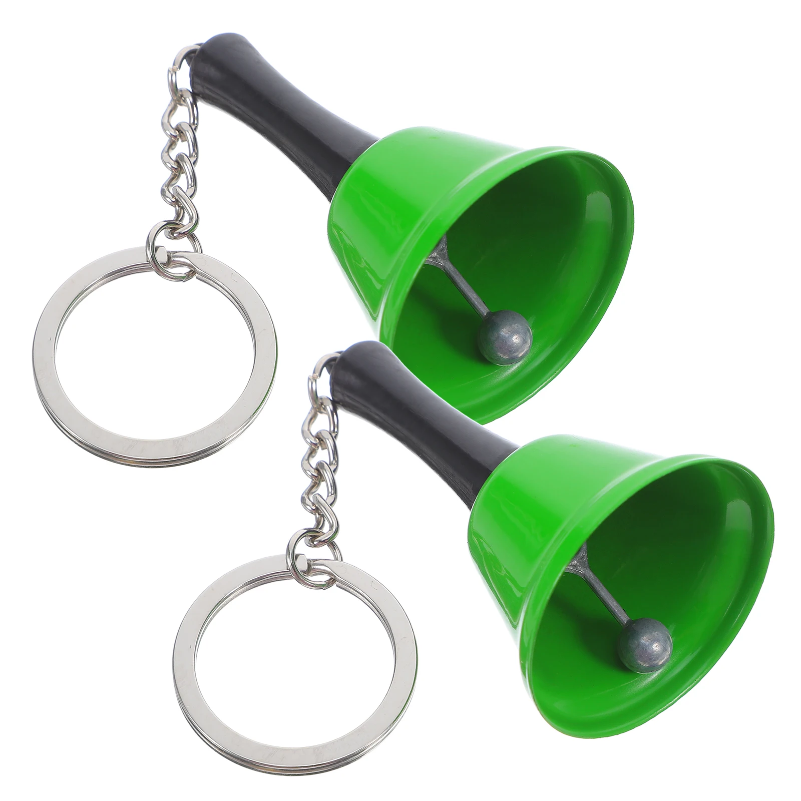 

2Pcs Early Education Bells Metal Keyring Craft Bells Small Christmas Decor Hanging Charms Bag Keychains Mini H bells