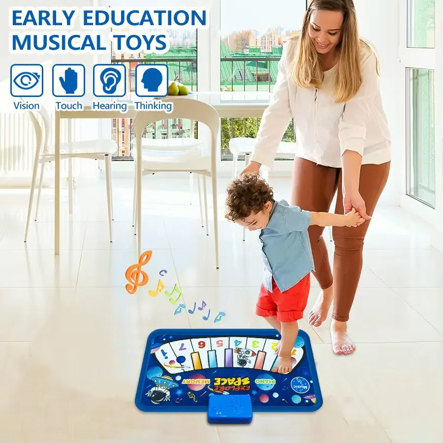 Children's Piano Mat 47*31cm Floor Keyboard Dance Pad Toy Instrument Carpet for Boys And Girls Kids' Music And Movement Gift