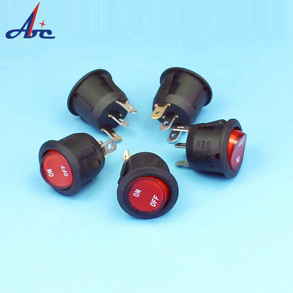 12V 220V 20*23mm Switch KCD3 Boat-Shaped Rocker Power Button 250V On-Off With Light Tumbler Boat Switch