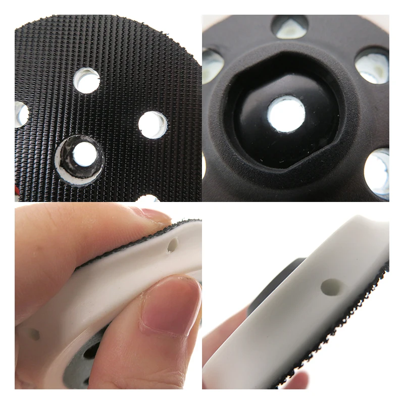 3 Inch 6 Holes Hook and Loop Backing Plate 5/16"-24 Threads Polishing Buffing Sanding Pad for Dual Action Car Polisher Sander