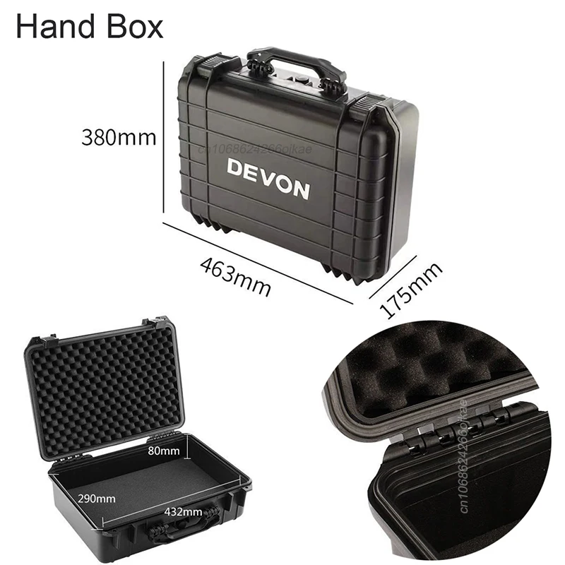 Devon Hand ToolBox Storage Waterproof IPX55 Free Stack Combination High Strength Portable Suit for 5733 2905 5401 5402 Series
