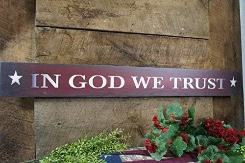 Vintage in God We Trust Rustic Style Aluminium Metal Tin Sign 4x16 Inch Home Poster Bar Pub Decor sign
