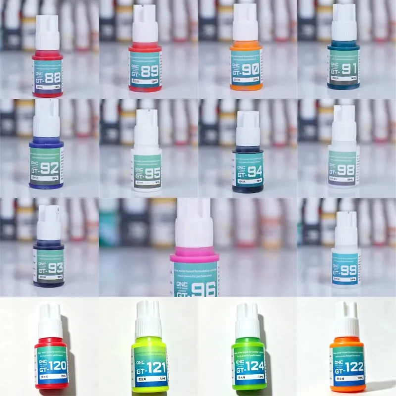 13ml GT88~GT124 Series Transparent Fluorescent Color/Protective Paint Water Based Pen Painting Set DIY Hand Painted Models Paint