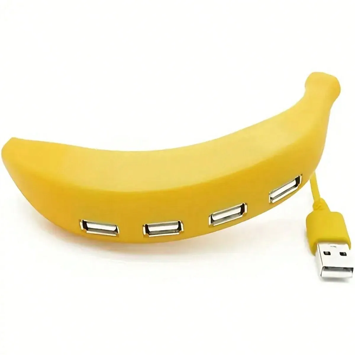 Fun Banana USB 2.0 Hub 4-Port USB Hub USB Splitter Extender for Laptop X-Box Flash Drive HDD, Console, Printer, Camera, Keyboard