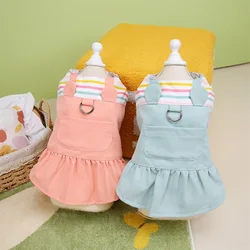 Spring Clothing for Small Dogs Summer Dog Dress Striped Puppy Princess Skirt Cute Dog Cat Dress Pet Dog Costume Apparel