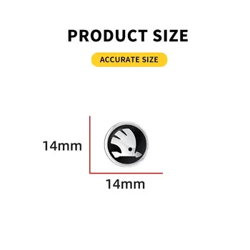11mm 14mm stylingové logo auta nálepka na dálkové ovládání klíče pro Škoda Octavia MK2 MK 2 3 A5 A7 A8 Fabia Karoq Superb Rapid Kamiq Scala 10 nejlepší prodej Samolepka s logem Škoda Key - №9