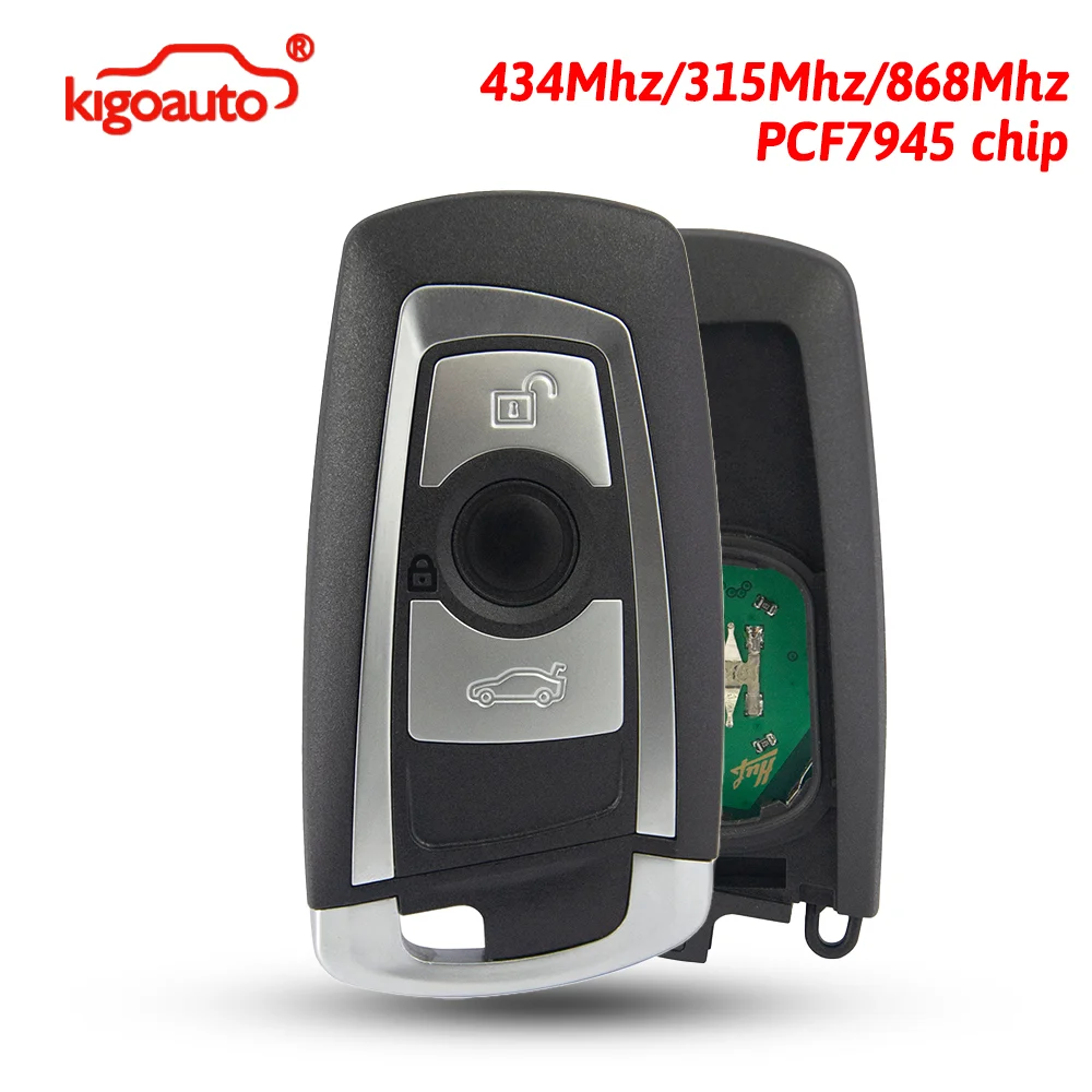 kigoauto YGOHUF5662 Smart key 3 button 434/315/868Mhz PCF7945 chip for BMW F series CAS4+/ FEM