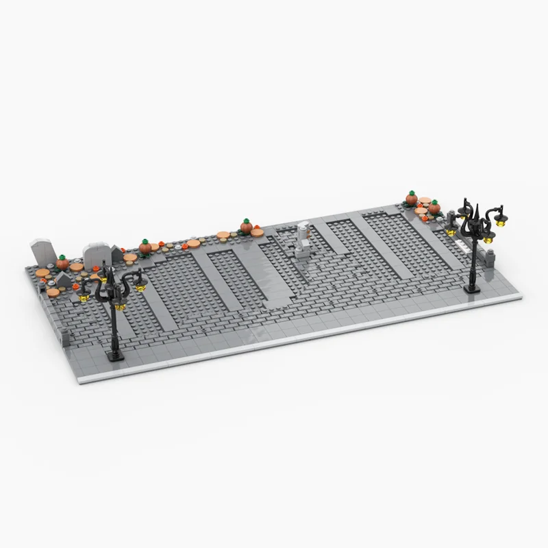 616pcs MOC Modular Buildings Modular Display - Tim Burton's The Nightmare Before Model Building Blocks Christmas Gift Toy 3D