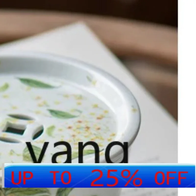 LMM1  Hand-Painted Osmanthus Flower Mouth Tureen Jingdezhen Kung Fu Pottery Household High-End Main Bubble