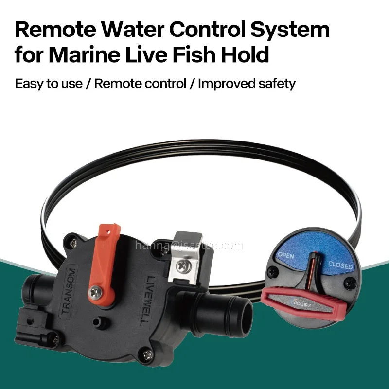 2/3 Way Livewell Remote Control Valve, Marine Drain Fill Recirculate Water System for Bass Fishing Boat