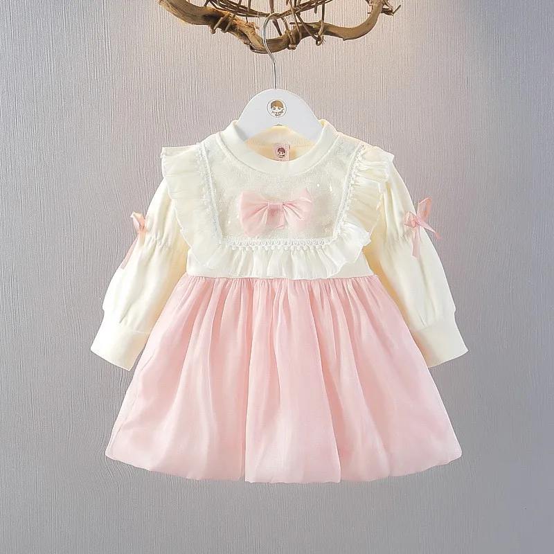 

Girls' princess dress for autumn long-sleeved dress for infants and toddlers 1-4Y