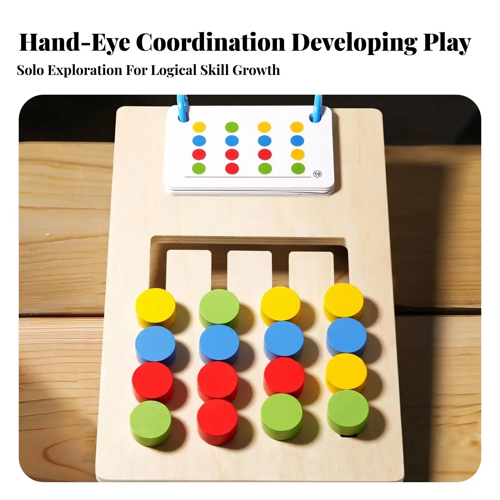 Learning Toys Brain Teaser Wooden Matching Game Natural Wood