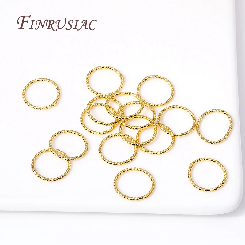 Supplies For Jewelry Wholesale 6/8/10/12MM Round Twist Closed Ring Connectors For DIY Jewelry Making Accessories