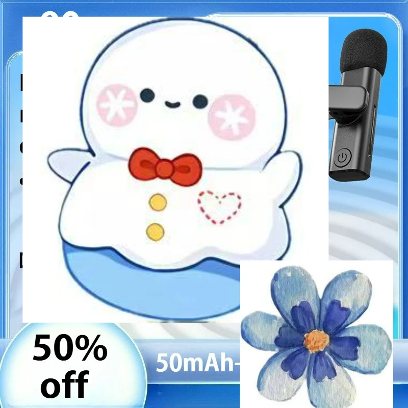 

H02 Dual Wireless Lav Mic Noise Reduction Microphone for Mobile Live Broadcast Interview Singing