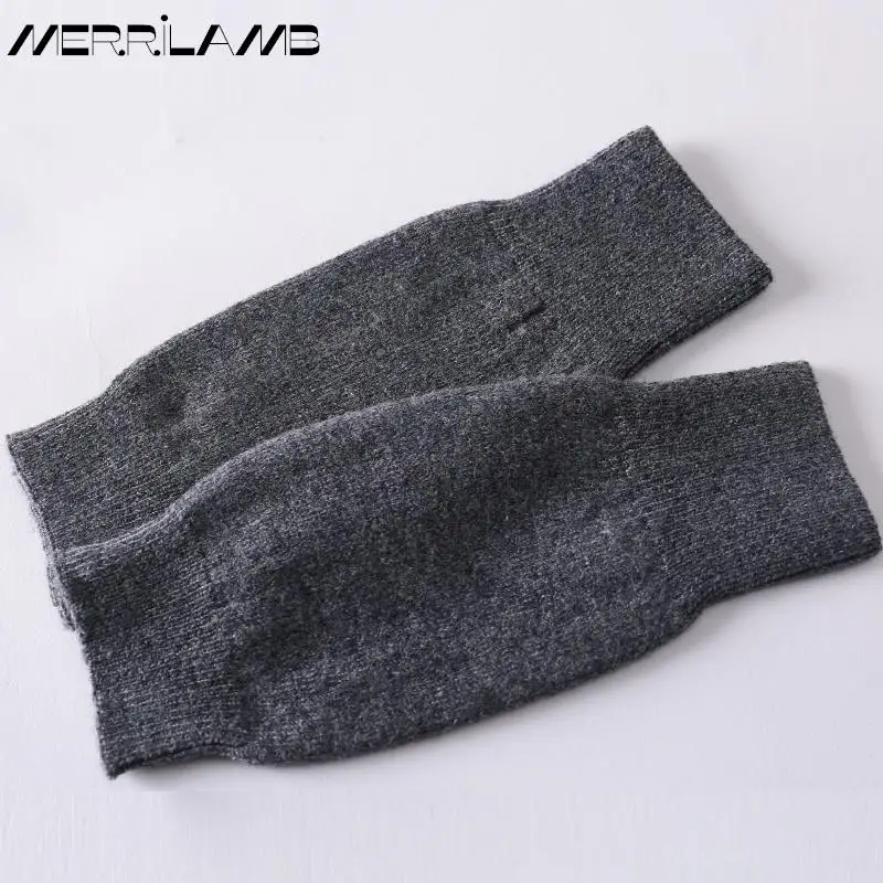 MERRILAMB Modische Damen-Handschuhe aus Kaschmir-Wollmischung, Unisex, Winter-Strickhandschuhe, warm, solide Strickwaren, Handgelenkshandschuhe