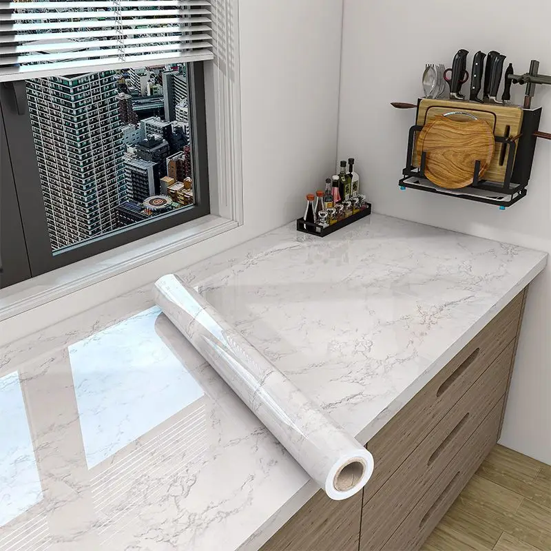 80CM Kitchen Oil Proof Wall Sticker Stove Cabinet Self Adhesive Renovation Wallpaper Mould-Proof Waterproof Home Decorations