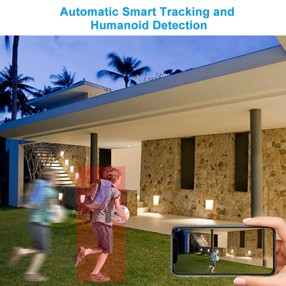 Anpviz 8MP PTZ Outdoor PTZ 20X Optical Zoom Human/Vehicle Detection, Dome Camera Auto-Tracking 2-Way Talk Color Night Vision