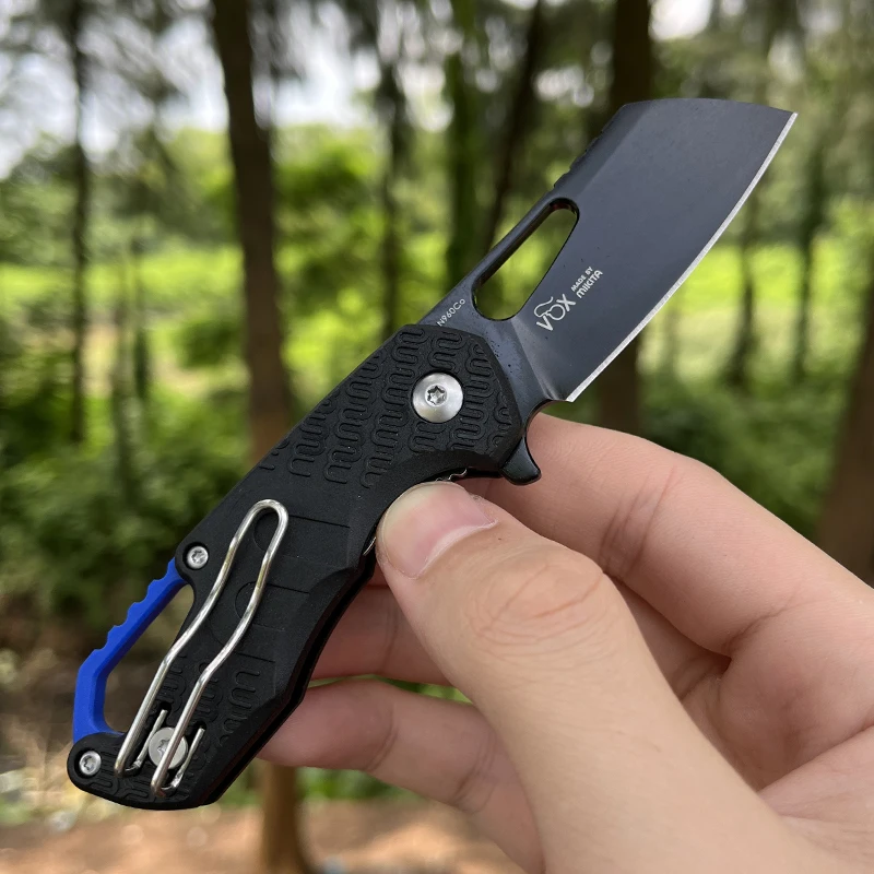 MKM pocket Knife Bohler N690 Steel Blade Black FRN Handle Folding Knife Outdoor Hiking self defense tactical knife EDC Knife