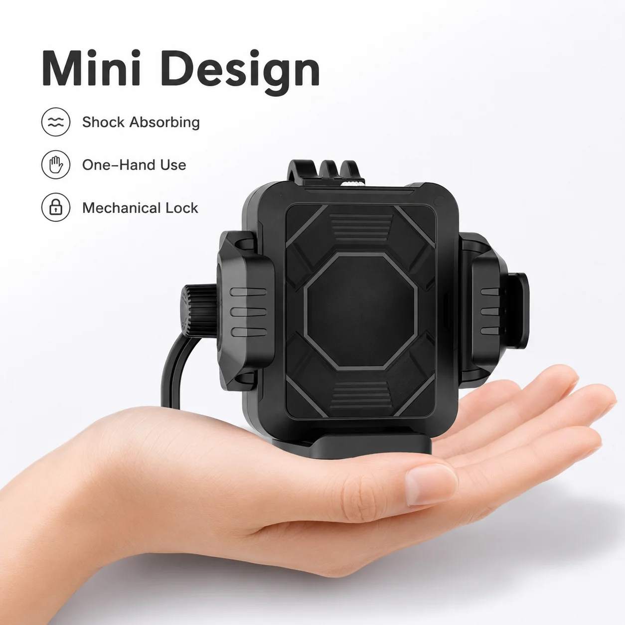 Mini Motorcycle Phone Holder Vibration Dampener Quick Release Handlebar Mirror Mount GPS Navigation Bracket for Scooter ATV