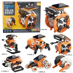 Kit Robot 7 en 1 à assembler soi-même, jouet scientifique solaire 62STEM, ensembles de construction pour enfants, cadeau YK23