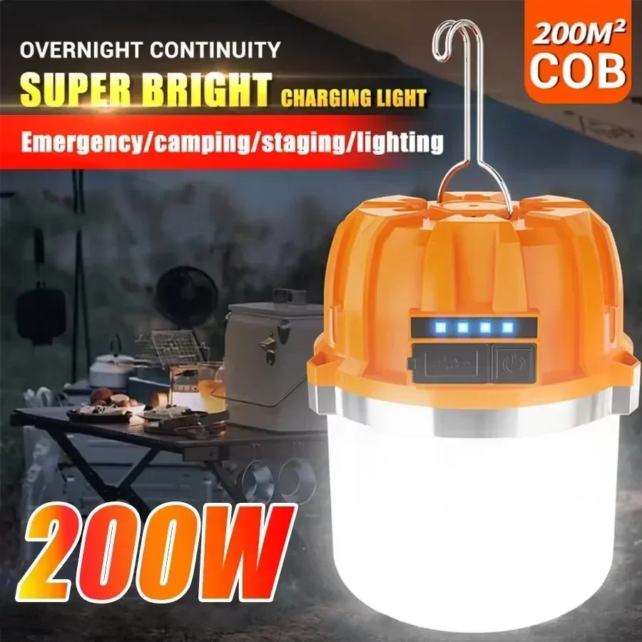 High Power LED Camping Lights USB Rechargeable lamp with Built-in Battery Emergency Power Bank Outdoor Camping BBQ Tents Lantern