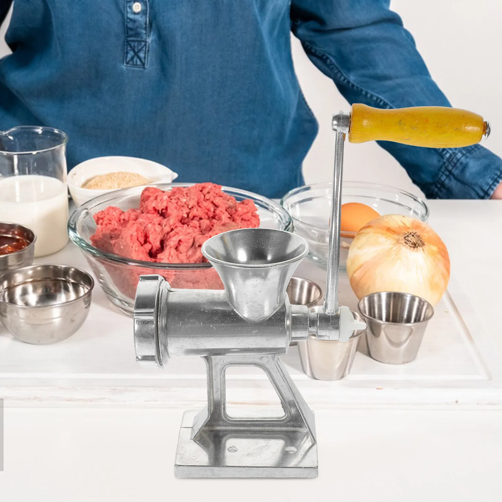 

Manual Meat Grinder Heavy Duty Kitchen Tool Easy Clean Vegetable Garlic Sausage Filler Home Use Minced Machine