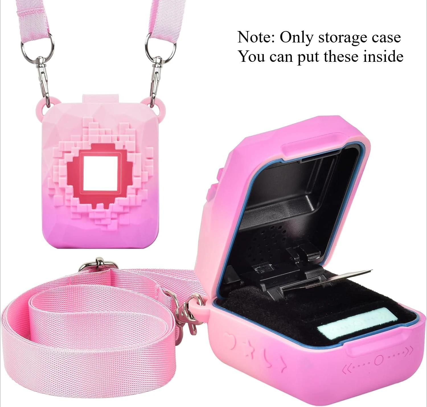 Silicone Cover Case Compatible with Bitzee Magicals Interactive Toy Digital Pet, Protective Sleeve Skin with Detachable Shoulder