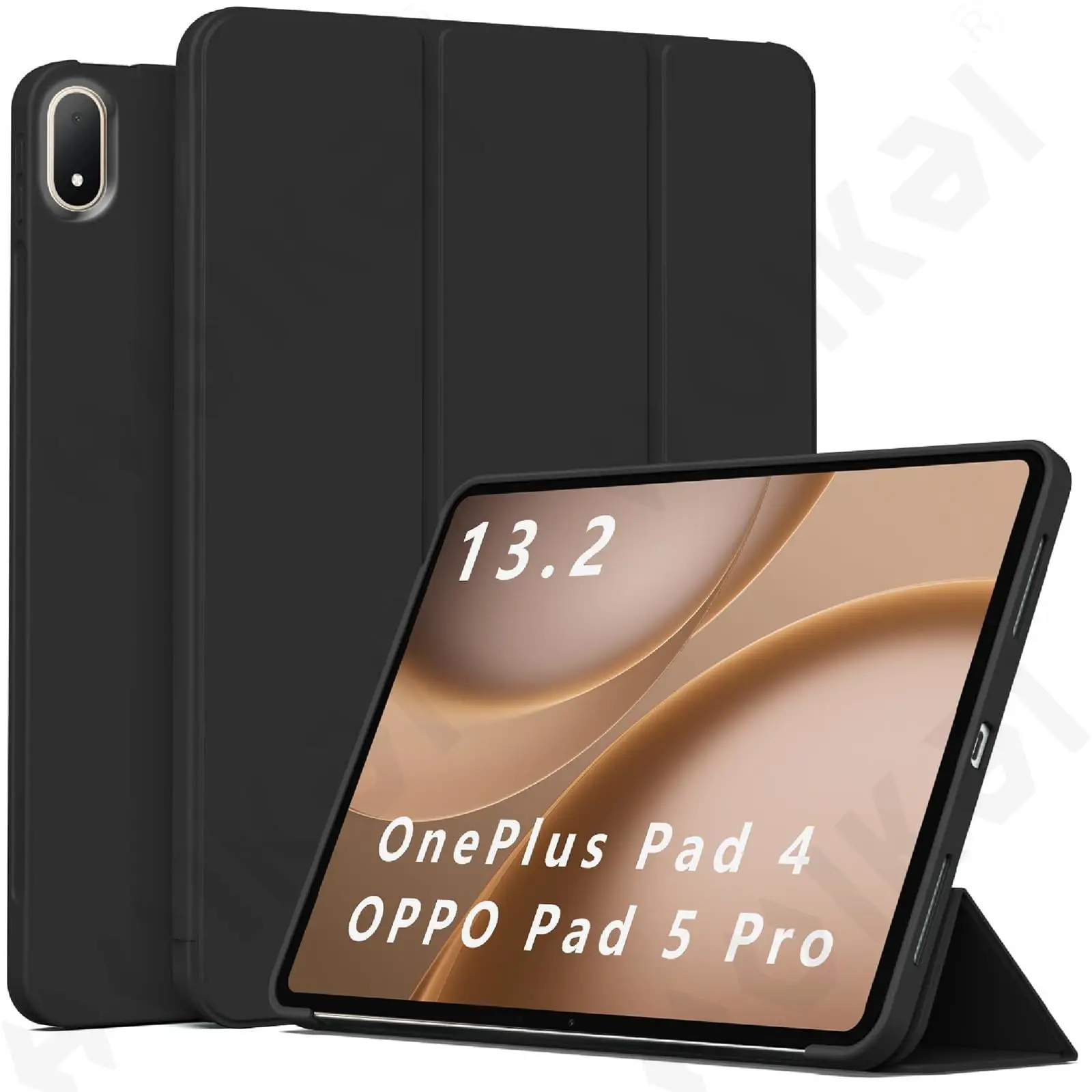 Funda para OnePlus Pad 4 2026, Funda Trifold de Cuero PU con Soporte Trasero Suave para Tablet, Funda para Oneplus Pad 4, Funda para One Plus Pad 4 de 13.2 pulgadas