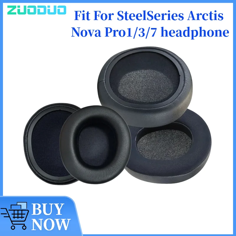 

ZUODUO Replacement Ear Pads Cushions for SteelSeries Arctis Nova Pro1/3/7 Headphone Softer Protein Leather Earpads