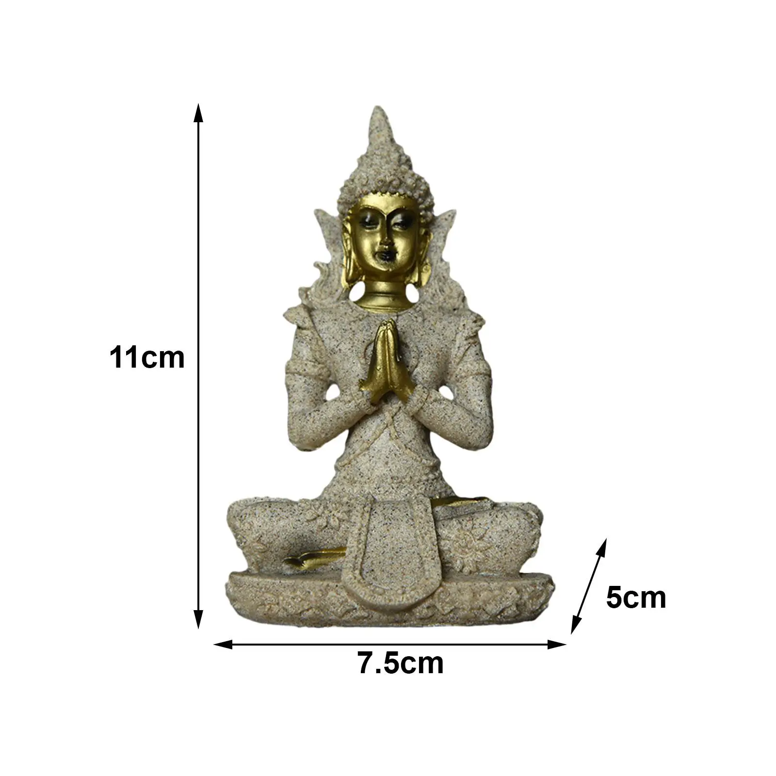 Buddhist Decor Resin Buddha Figure Statue for Home Office Tabletop Sculpture Ornament Thai Craft Antique Figurine Artwork - view 4