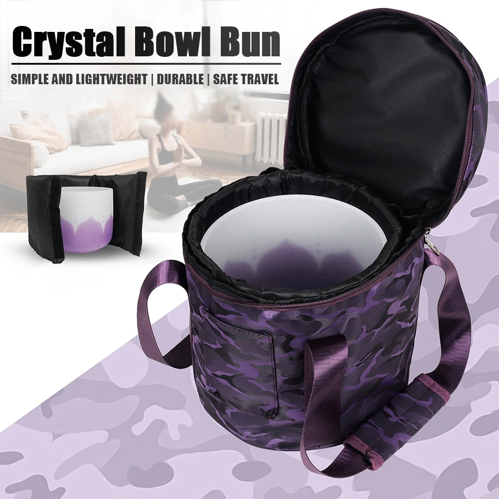 Crystal Singing Bowl Bag Portable Carrying Case Thickened Inner Liner Organizer Scratch Resistant Musical Instrument Accessories