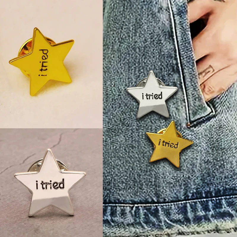 Little Star Brooch Badge Men's And Women's Blouses Five Pointed Metal Lapel Pin Stars Shirt Collar Pins And Brooches Accessories