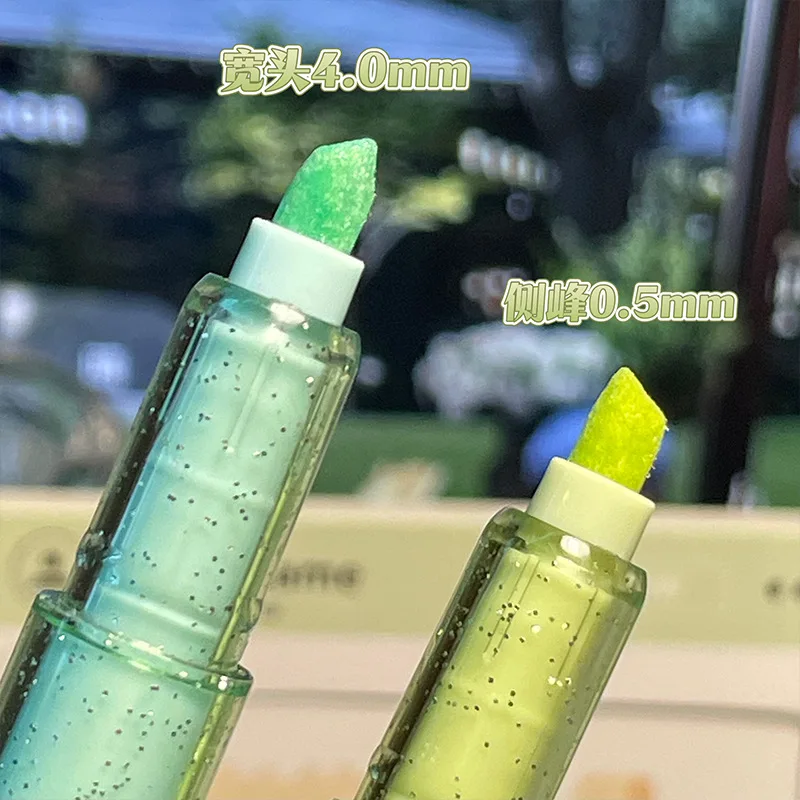 4pcs/set Sparkle Glitter Highlighters Set Quick-Dry Markers for Notes Journaling Art Aesthetic Study Planning Marker Paint
