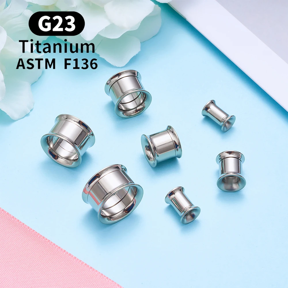 G23 Titan Schraube Fit Doppel Flare Ohr Flesh Tunnel Ohrring Plug Expander Keil Piercing Körper Schmuck Earlet Messgeräte – Detail 11