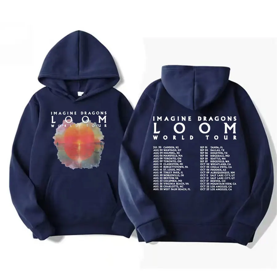 Loom 2024 Tour Hoodie Imagine Concert Dragons 2024 New Album Hoodies Men Women Fashion Hip Hop Rock Sweatshirt Gothic Streetwear